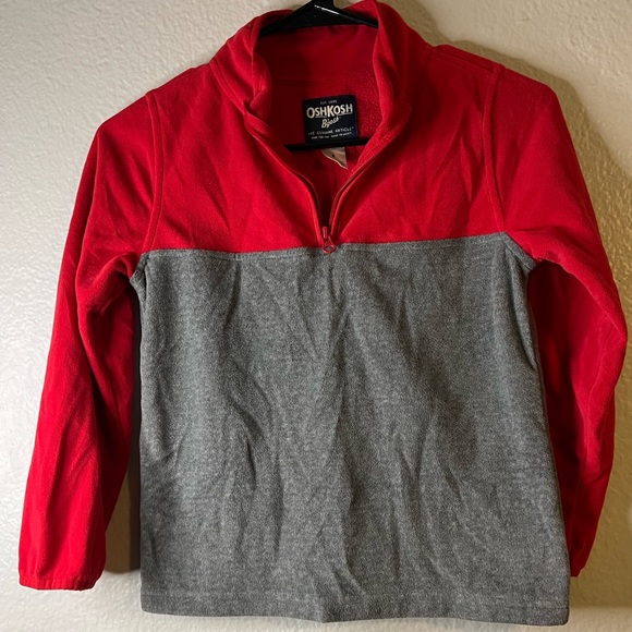 OshKosh B’Gosh Quarter Zip Fleece Pullover Boys 8 - Picture 1 of 4